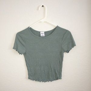 cyan Destined crop top